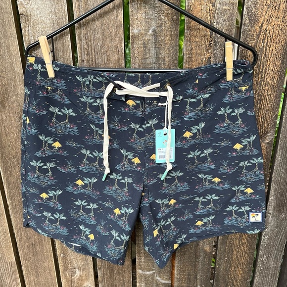 Marine Layer Men’s Cordonado Board Shorts NWT In Beachy Palm Print Sz 32 - Picture 8 of 15